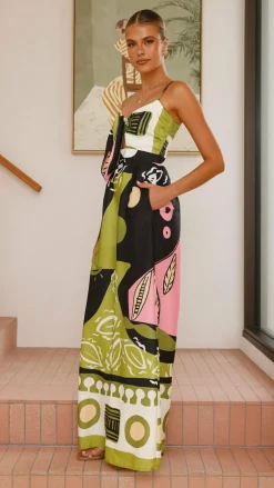 Main St Jumpsuits^Teresa Jumpsuit - Green/Pink