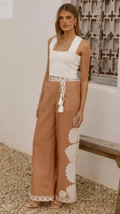 Bubblegum Bottoms|Polo^Tessa Wide Leg Pants - Siena
