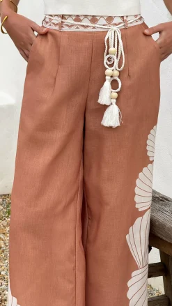 Bubblegum Bottoms|Polo^Tessa Wide Leg Pants - Siena