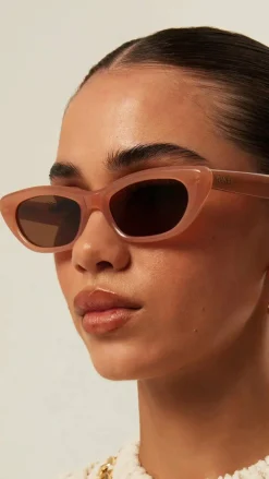 Banbe Sunglasses^The Caroline Sunglasses - Nude / Brown