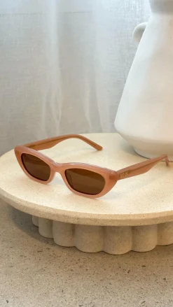 Banbe Sunglasses^The Caroline Sunglasses - Nude / Brown