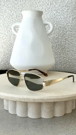 Banbe Sunglasses^The Earle Sunglasses - Gold / Green