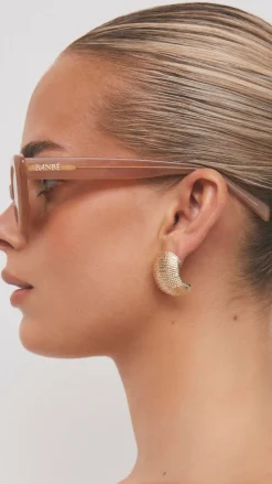 Banbe Sunglasses^The Sweeney Sunglasses - Nude / Chocolate