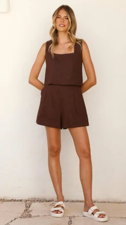 Fashion Allied Tops^Tillie Crop Top - Chocolate