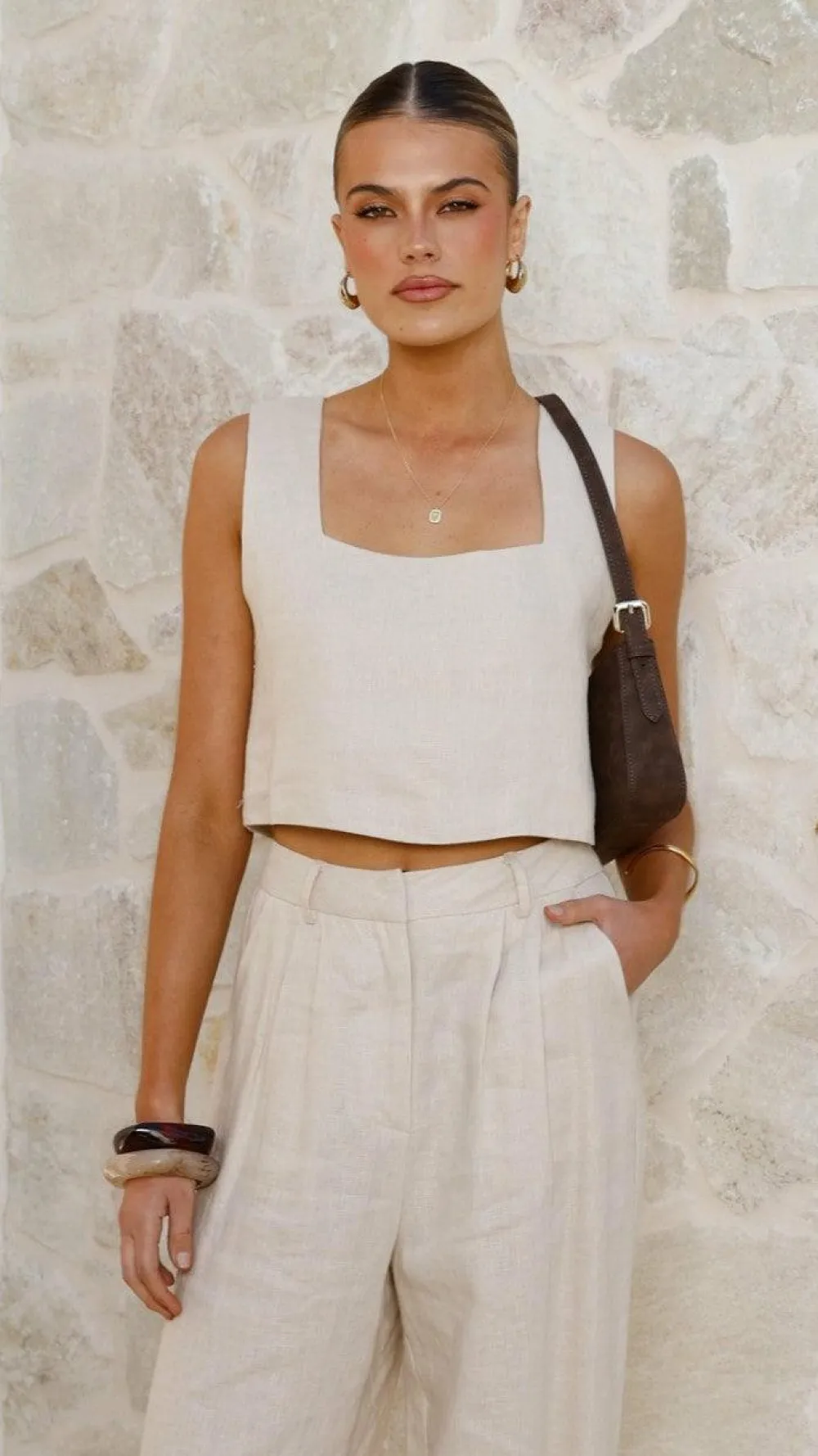 Fashion Allied Sets|Tops^Tillie Crop Top - Oatmeal