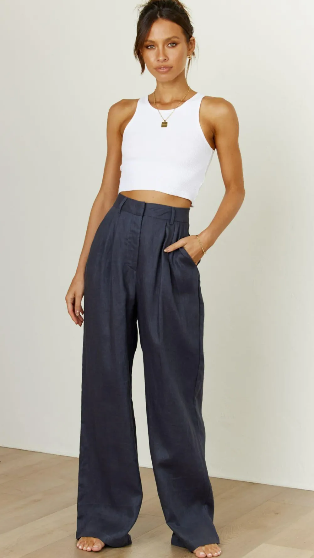 Fashion Allied Bottoms^Tillie Pants - Ink