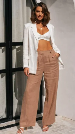 Fashion Allied Bottoms^Tillie Pants - Latte