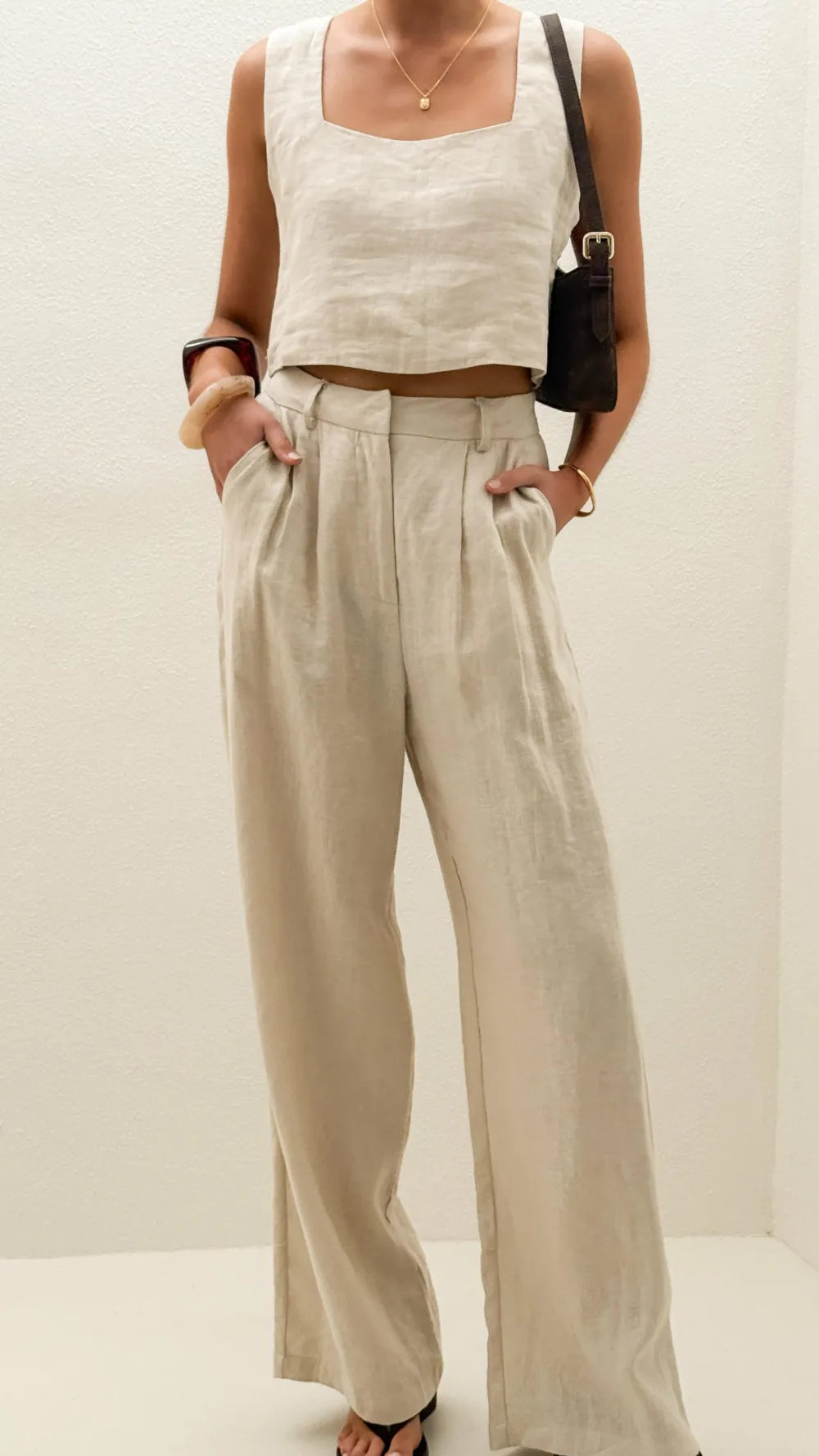 Fashion Allied Bottoms^Tillie Pants - Oatmeal