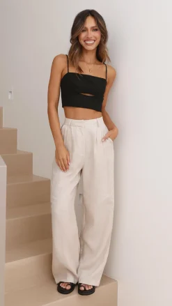 Fashion Allied Bottoms^Tillie Pants - Oatmeal