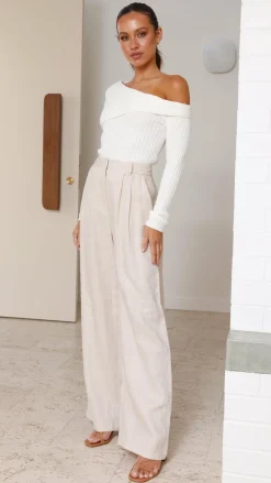 Fashion Allied Bottoms^Tillie Pants - Oatmeal