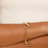 Adorne Bracelets^Toggle Detail Interest Chain Bracelet - Gold