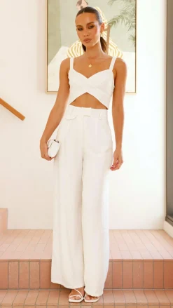 LILYWHYT Sets|Tops^Toni Crop Top - Stone