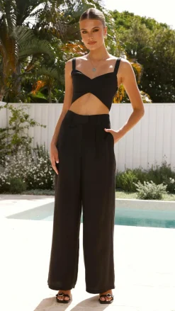 LILYWHYT Sets|Bottoms^Toni Pants - Black