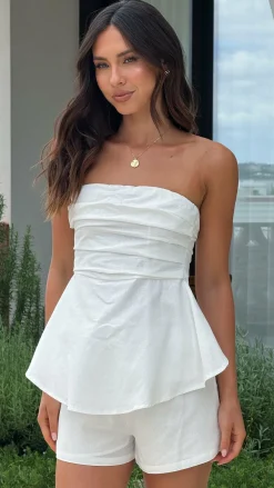 Alive Girl Sets|Tops^Tory Strapless Top - White