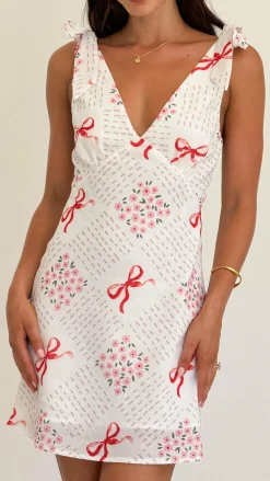 LILYWHYT Sale Dresses^Tullie Mini Dress - Sweet Bow Pink