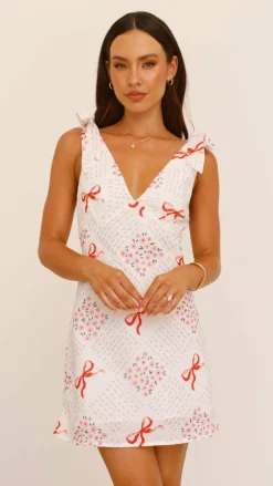 LILYWHYT Sale Dresses^Tullie Mini Dress - Sweet Bow Pink