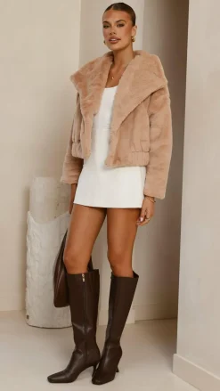 SASHA (BNE) Jackets|Outerwear^Tulum Crop Jacket - Camel