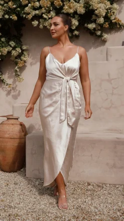 LILYWHYT Sale Evening|Sale Dresses^Tyra Maxi Dress - Champagne