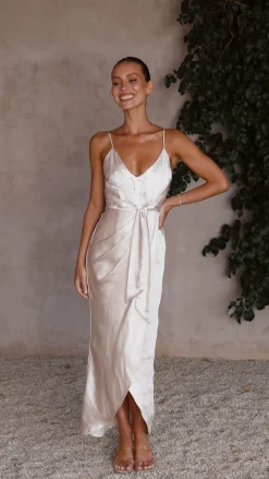 LILYWHYT Sale Evening|Sale Dresses^Tyra Maxi Dress - Champagne