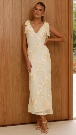 Shareen Dresses|Maxi^Usha Tie Strap Maxi Dress - Yellow