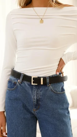 Angel Whisper Belts^Valarae Belt - Black / Gold