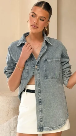 Burans The Denim Edit|Jackets^Valdez Oversized Denim Jacket - Blue