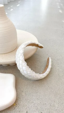 Morgan and Taylor Fascinators|Hair Accessories^Valencia Headband - White