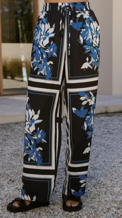 YH AND CO Sets|Bottoms^Valene Pants - Black/Blue Print