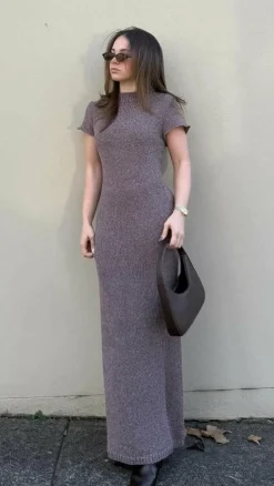 Fashion Allied Knit Dresses|Knitwear^Valise Maxi Dress - Brown Marle