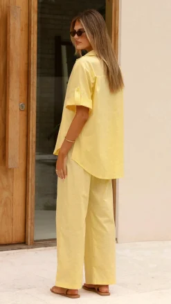 YH AND CO Sets|Tops^Vallerie Button Up Shirt - Yellow