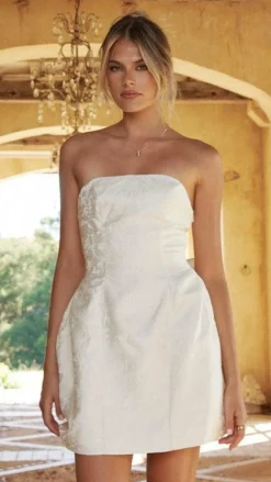 SASHA (BNE) Hen'S Collection|Dresses^Vandana Mini Dress - Cream