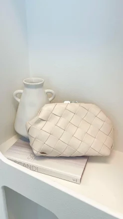 Angel Whisper Bags^Vasanti Woven Clutch - Beige