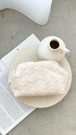 Angel Whisper Bags^Vasanti Woven Clutch - Beige