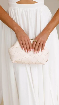 Angel Whisper Bags^Vasanti Woven Clutch - Beige