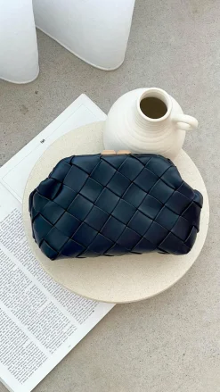 Angel Whisper Bags|Polo^Vasanti Woven Clutch - Black