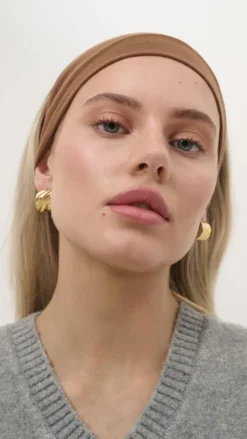 Angel Whisper Earrings|Wedding Guest Dresses^Vera Textured 18K Gold Plated Earrings - Gold
