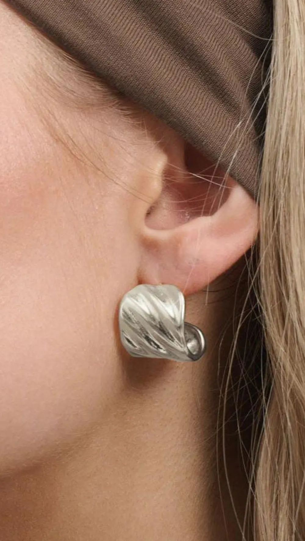 Angel Whisper Wedding Guest Dresses|Wedding Guest Dresses^Vera Textured Sterling Silver Plated Earrings - Silver