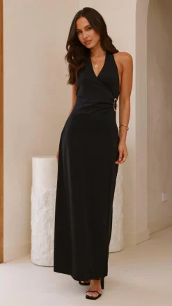 Burans Dresses|Maxi^Verje Halter Maxi Dress - Black