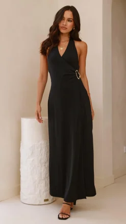 Burans Dresses|Maxi^Verje Halter Maxi Dress - Black