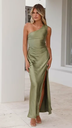 LILYWHYT Mon Cheri|Dresses^Victoria Maxi Dress - Olive