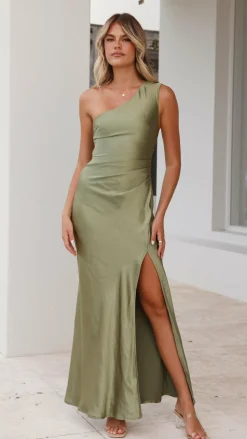 LILYWHYT Mon Cheri|Dresses^Victoria Maxi Dress - Olive