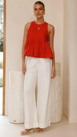 Pink Diamond Tops^Virtue Top - Red