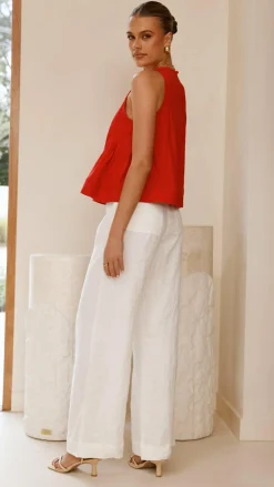 Pink Diamond Tops^Virtue Top - Red