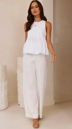 Pink Diamond Tops^Virtue Top - White