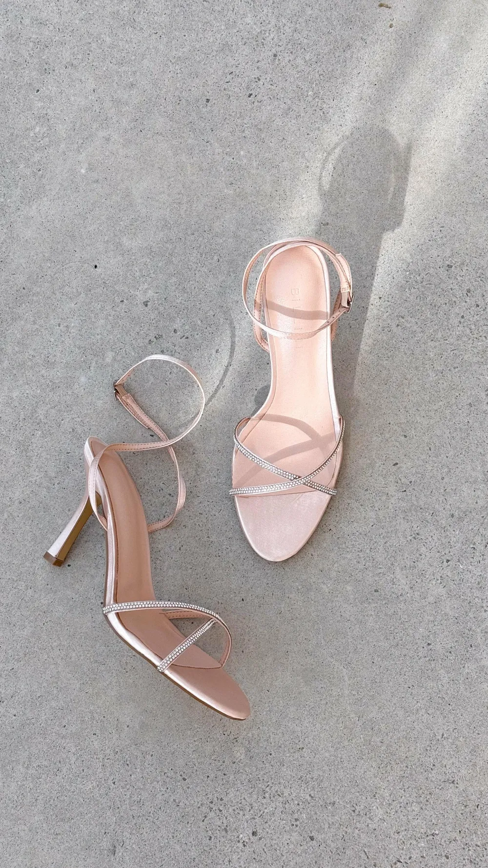 Billini Billini^Vixin Heels - Champagne Satin Diamante
