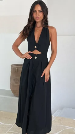LILYWHYT Dresses|Maxi^Wesley Halter Neck Maxi Dress - Black