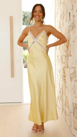 LILYWHYT Sale Dresses|Bump Friendly^Westley Maxi Dress - Yellow