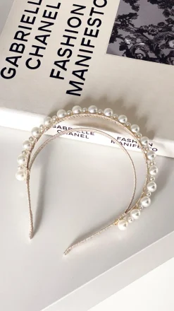 Morgan and Taylor Fascinators|Hair Accessories^Whitney Headpiece - Gold/Pearl