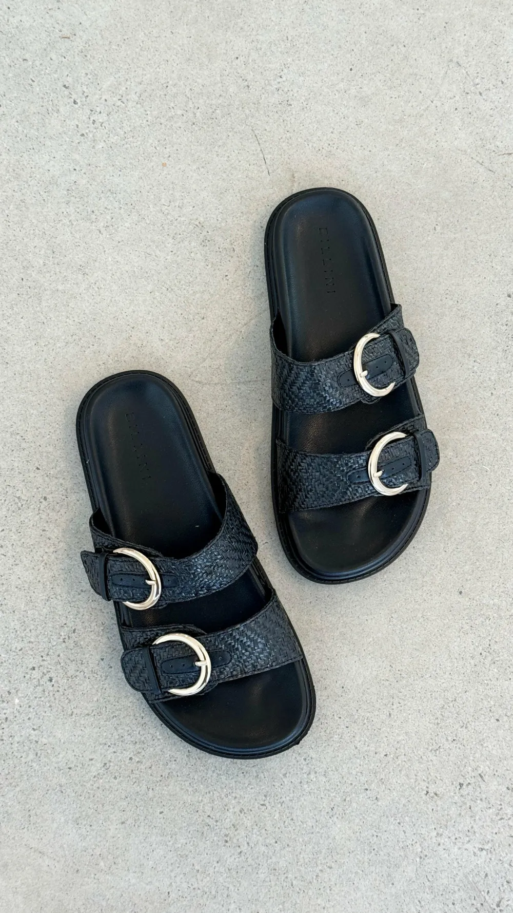 Billini Billini^Wilmer Slide - Black Raffia