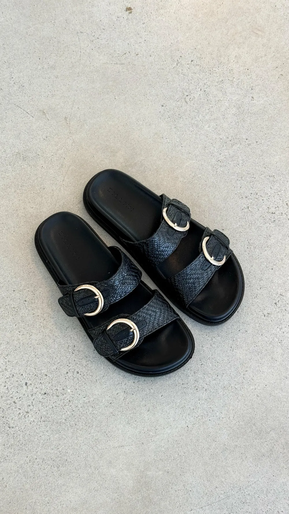 Billini Billini^Wilmer Slide - Black Raffia